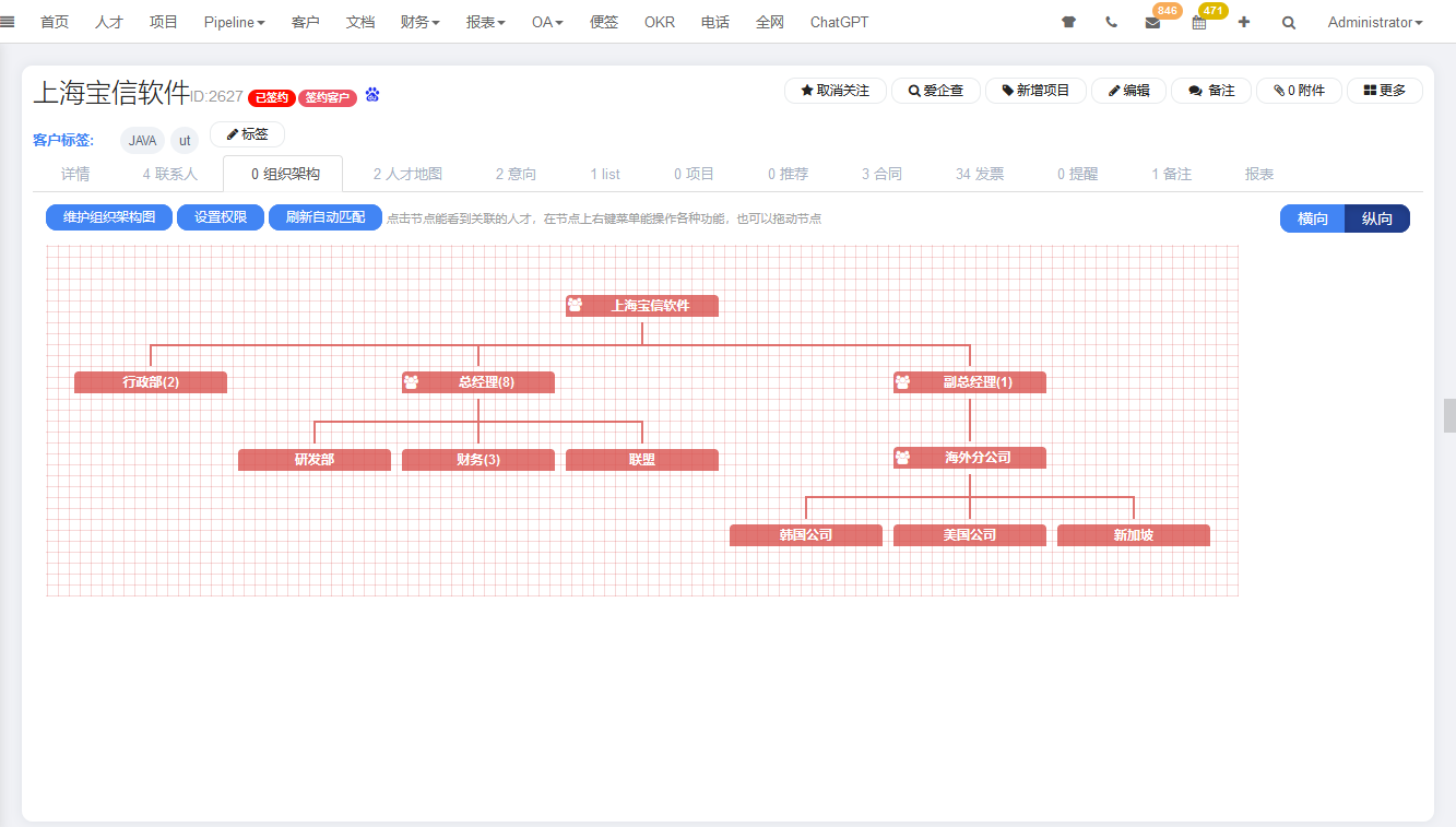 品聘猎头软件客户管理模块